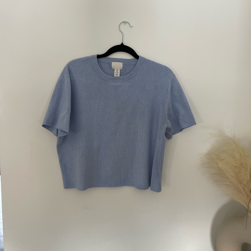 H&M Light Blue Short Sleeve Tee